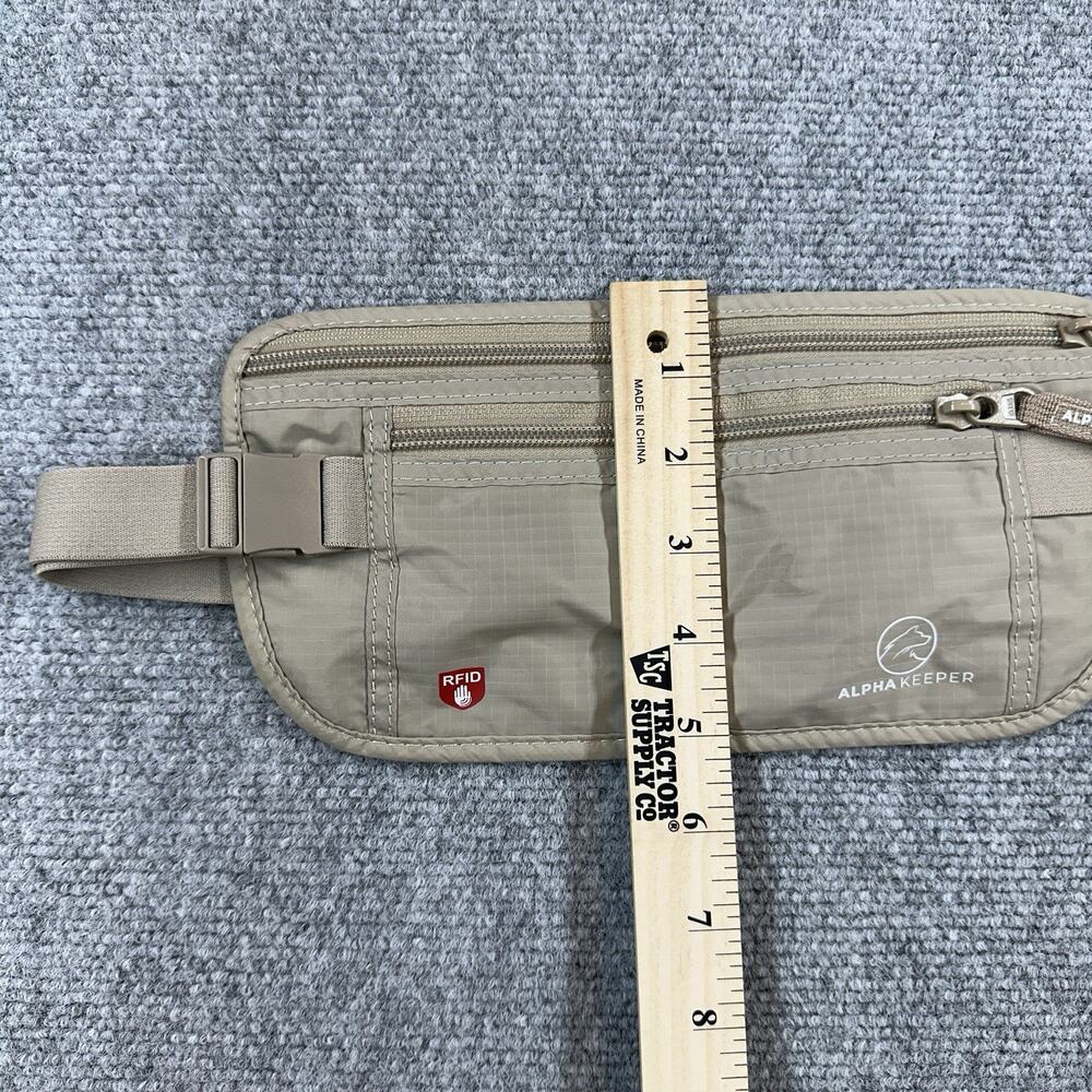 Alpha Keeper Money Belt For Travel Hidden Under Blocking Passport Waist Wallet - Picture 3 of 9